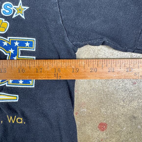 Vtg USAF Air Force McChord AFB T-Shirt Mens M Black Soffe’s Choice Single Stitch - Picture 6 of 8